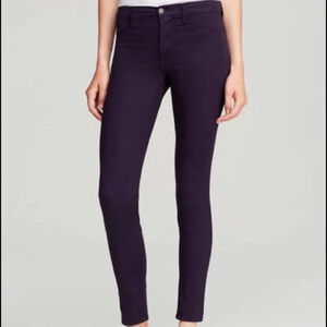 J Brand Maria High Rise Super Skinny BlackBerry Jeans Size 25